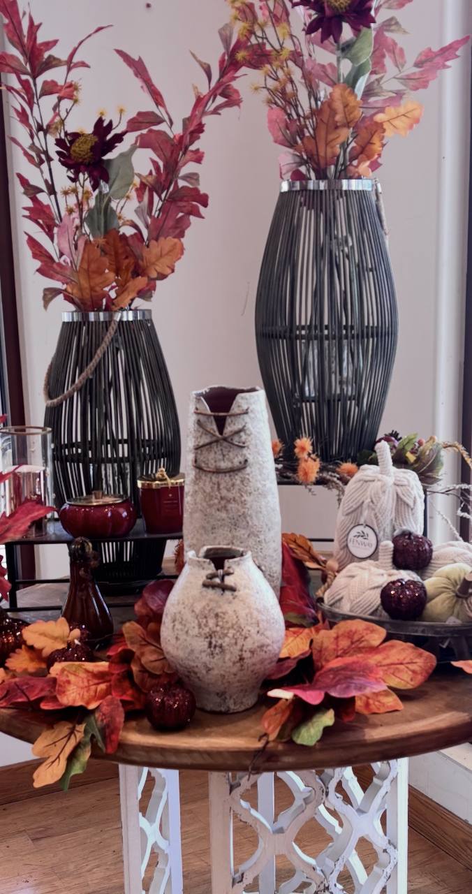 Seasonal vessels and decorative accents at Fenway