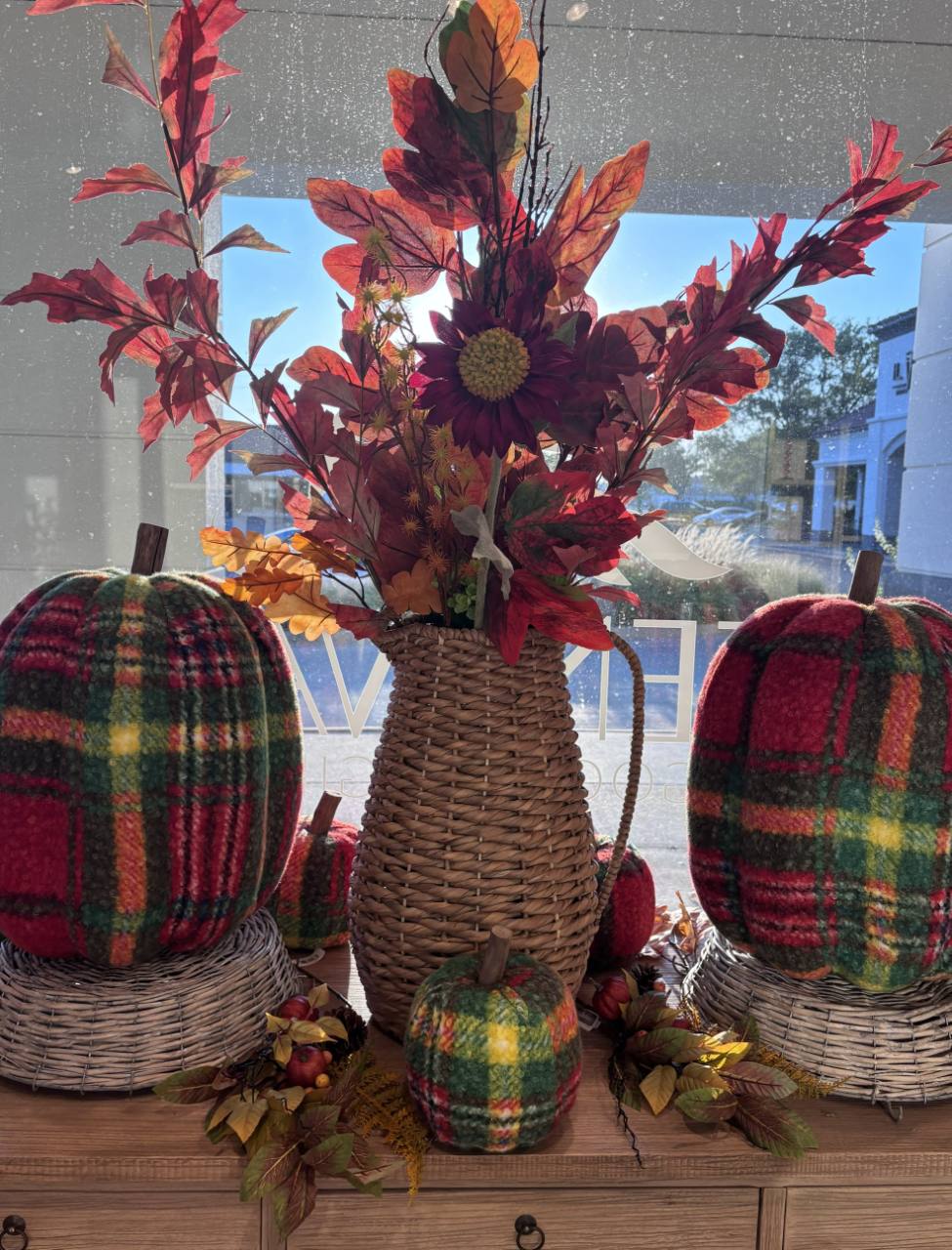 Seasonal display in the window at Fenway Goods and Gifts